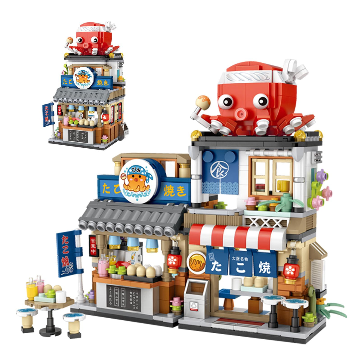 ELAICREE Four-model street scene set supports creative scenes and easy home display