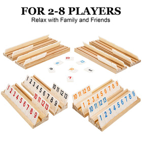 Elanbells Rummy Cube wooden racks: eight non-slip pine racks keep tiles secure