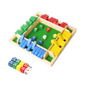 Elanbells Shut The Box 12inch wooden dice game, durable for tabletop play