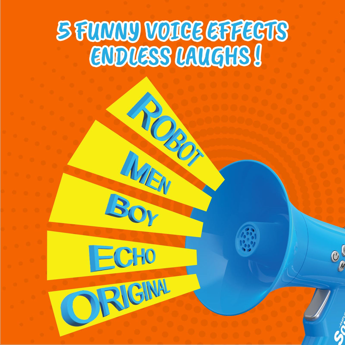 Elanbells Voice Changer for Kids with men effect used during pretend play and group fun.