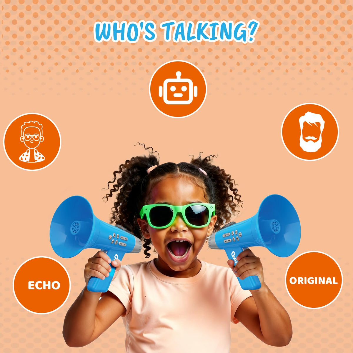 Elanbells Voice Changer for Kids original voice mode for creative play and imagination.
