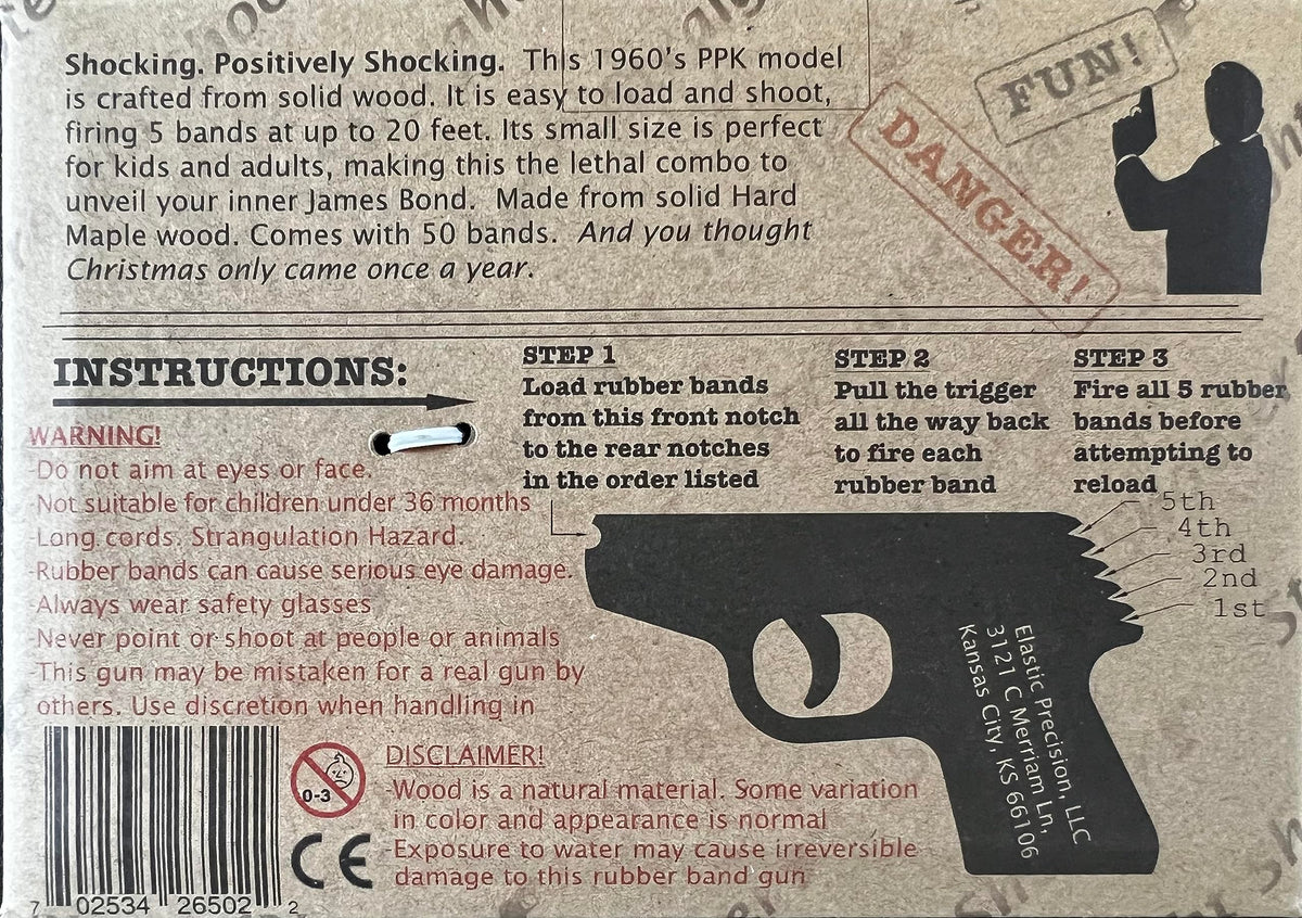 Elastic Precision PPK includes 50 bands for immediate shooting action.