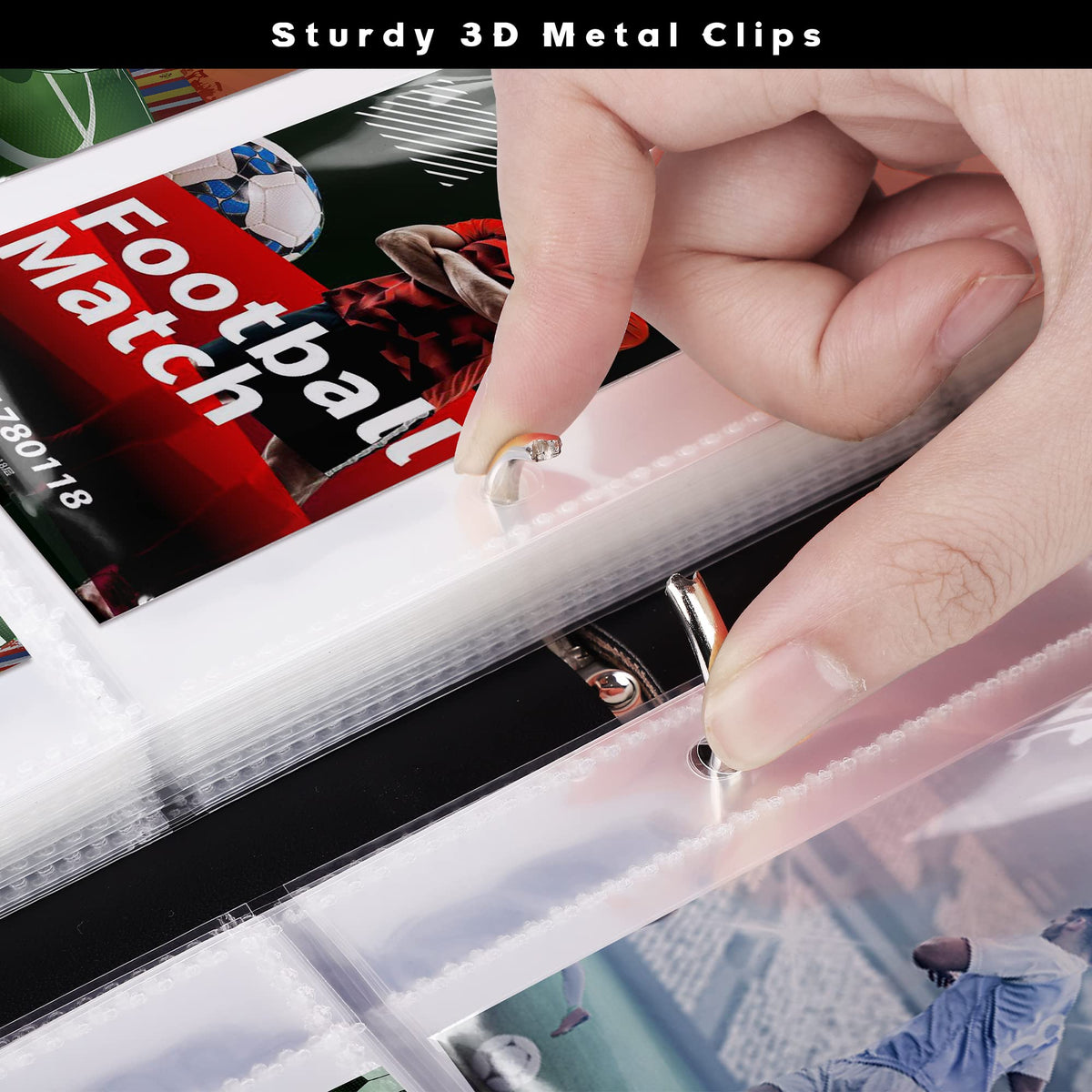 Sturdy 3D metal rings allow fast page additions