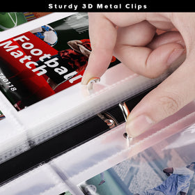 Sturdy 3D metal rings allow fast page additions