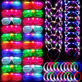 Elcoho 60-piece glow party collection shown in a pack shot for neon events