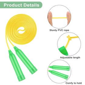 Elcoho 7.3-foot jump ropes adjustable for growing kids' heights and moves.