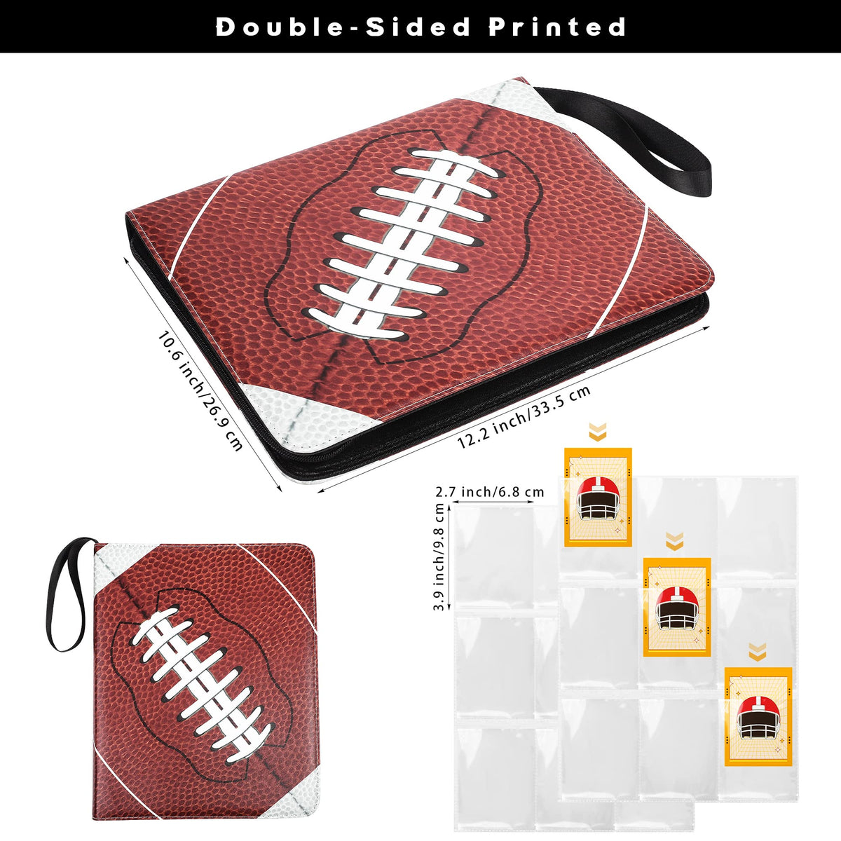 Binder opened to reveal 50 pages with nine pockets each