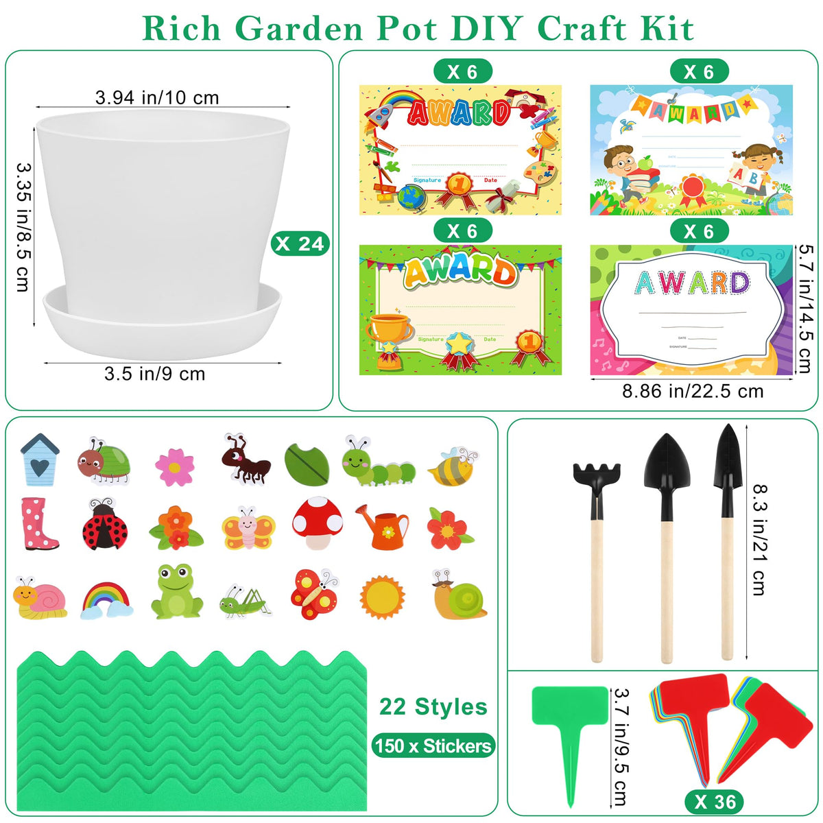 Elcoho foam stickers in butterflies add color to plant projects.