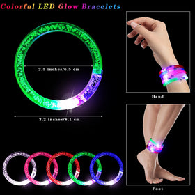 Elcoho glow bracelets in bright colors for celebrations