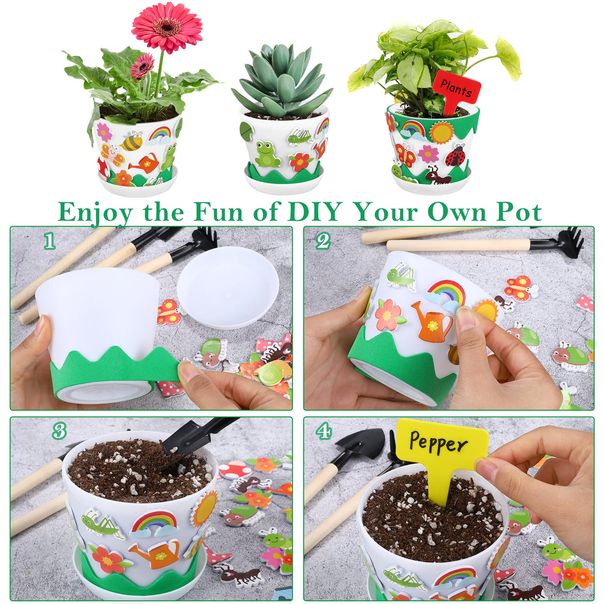 Elcoho labels colorful labels for easy plant project labeling and organization.