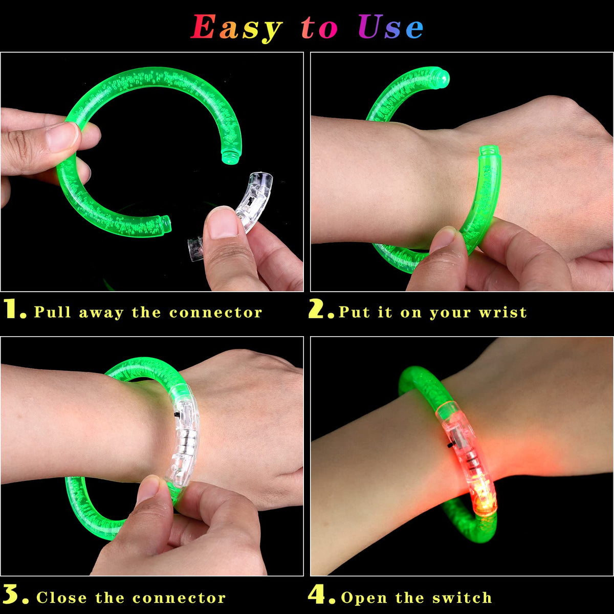 Elcoho LED headbands with soft fabric for comfortable glow wear