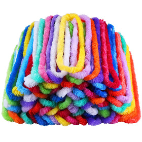 Elcoho plastic leis bundle for Luau parties, bright and lightweight for quick party decorating