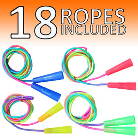 Elcoho rainbow jump rope length adjustment demonstrates customizable sizing.