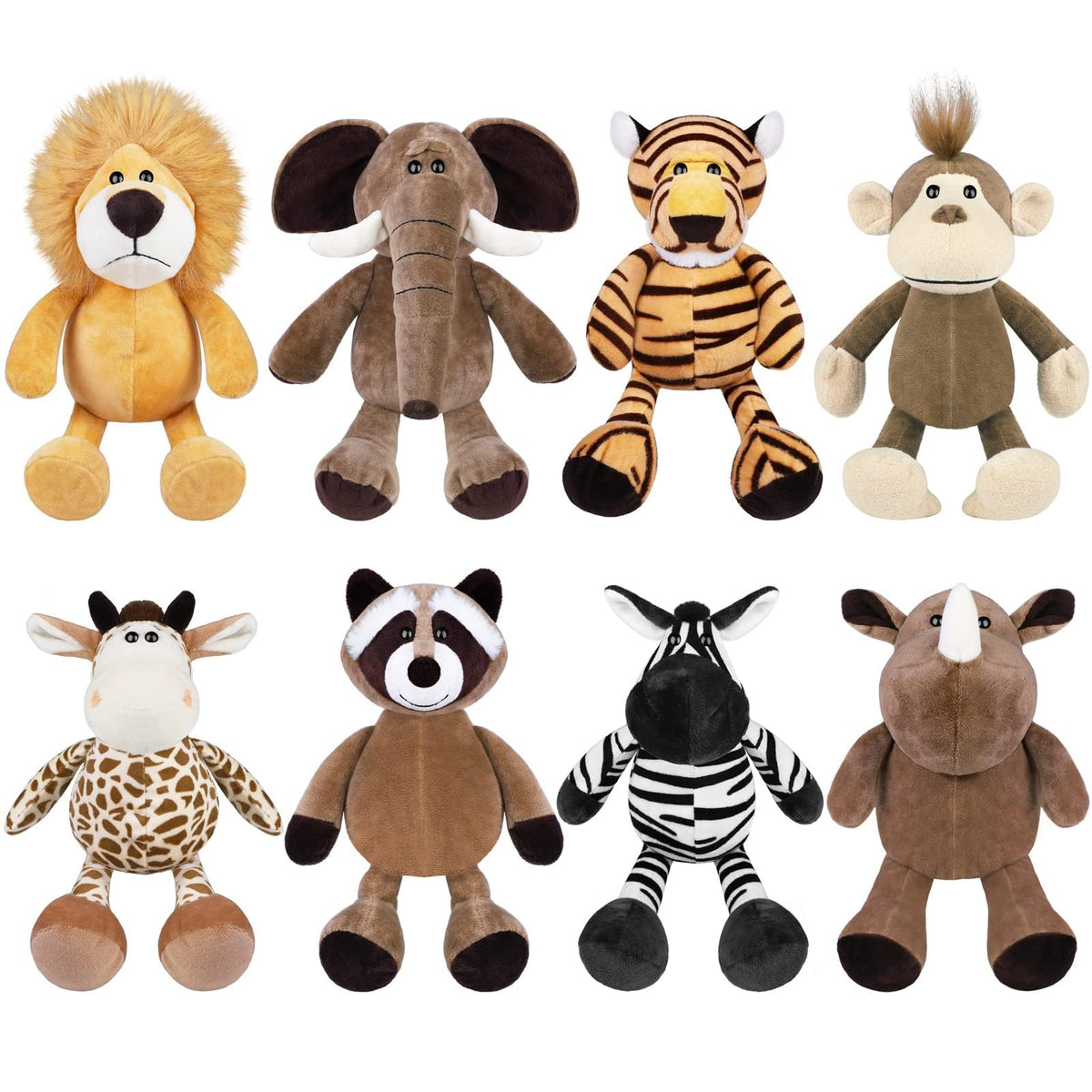 Elcoho safari elephant plush 9.8 inch, soft cuddle toy for bedtime