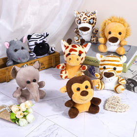 Elcoho safari mini monkey keychain plush, perfect for bags and party favors