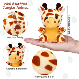 Elcoho safari mini tiger keychain plush, vibrant and durable for daily play