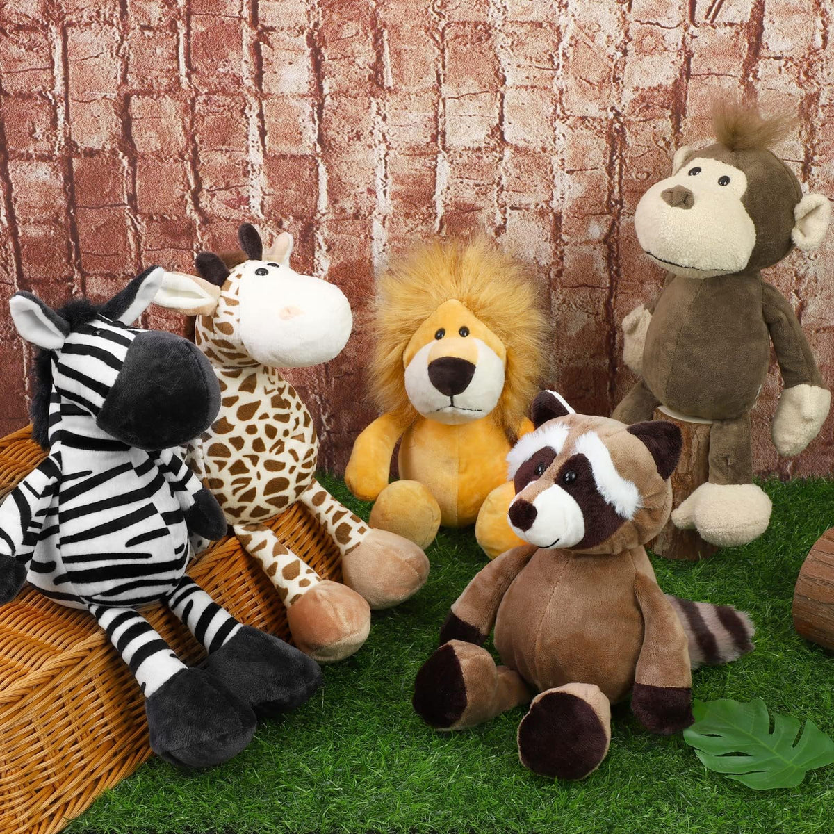 Elcoho tiger plush 9.8 inch, cuddly jungle friend for storytelling
