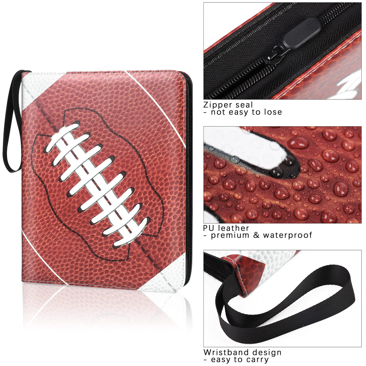 Durable PU leather with EVA core resists wear and cleans easily
