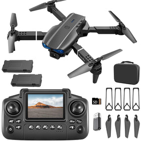 Elecci E99 drone with screen controller for real-time aerial footage.