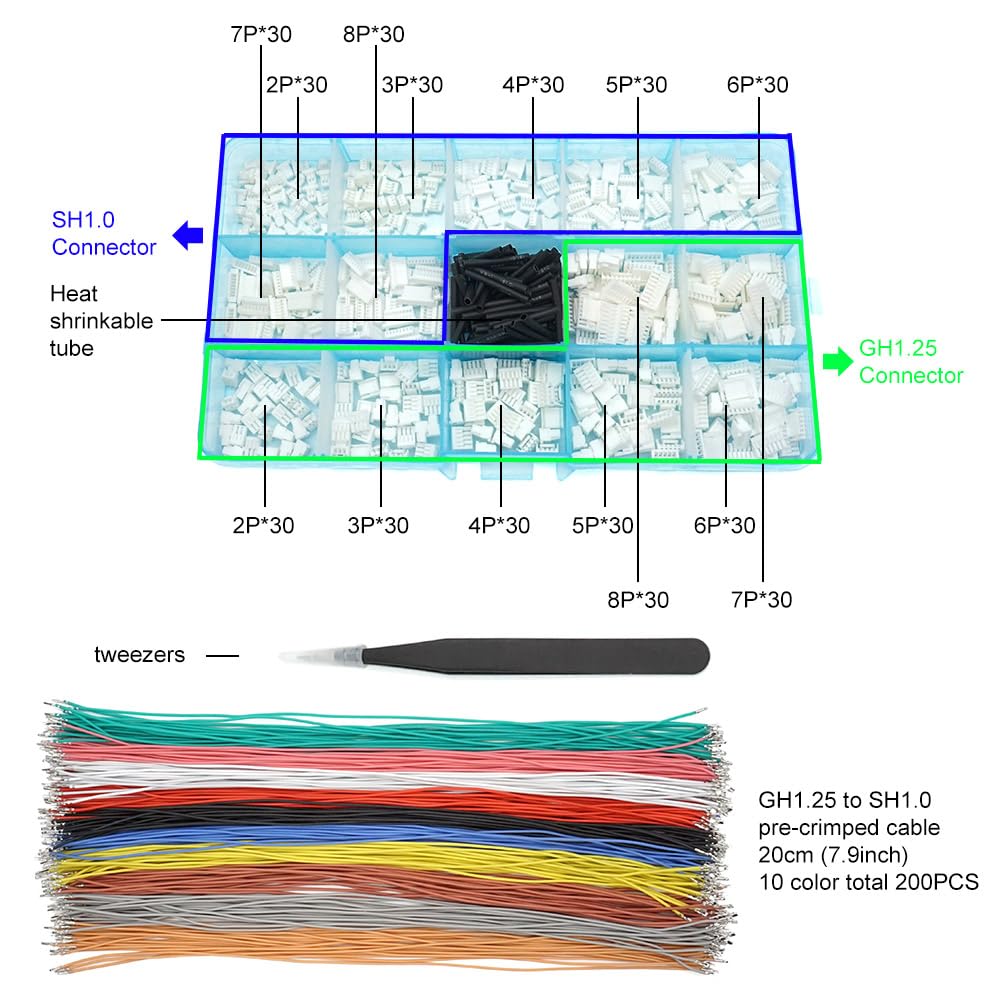 Elechawk 20cm colored wires demo for easy color-coding during assembly
