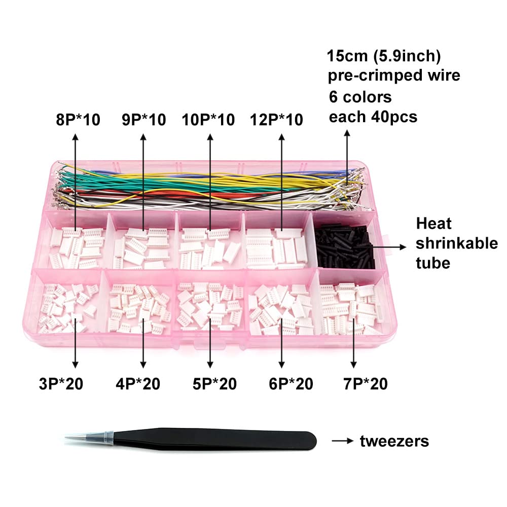 Color-coded Elechawk SH1.0 cables for quick identification