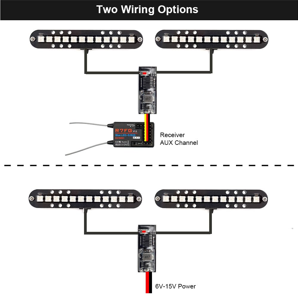 Elechawk RC LED light bar mounted on front bumper for enhanced visibility