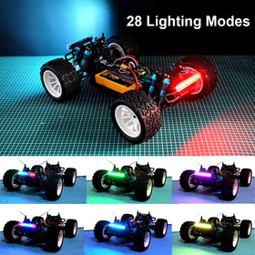 Elechawk RC LED light bar used as a headlight for trail navigation