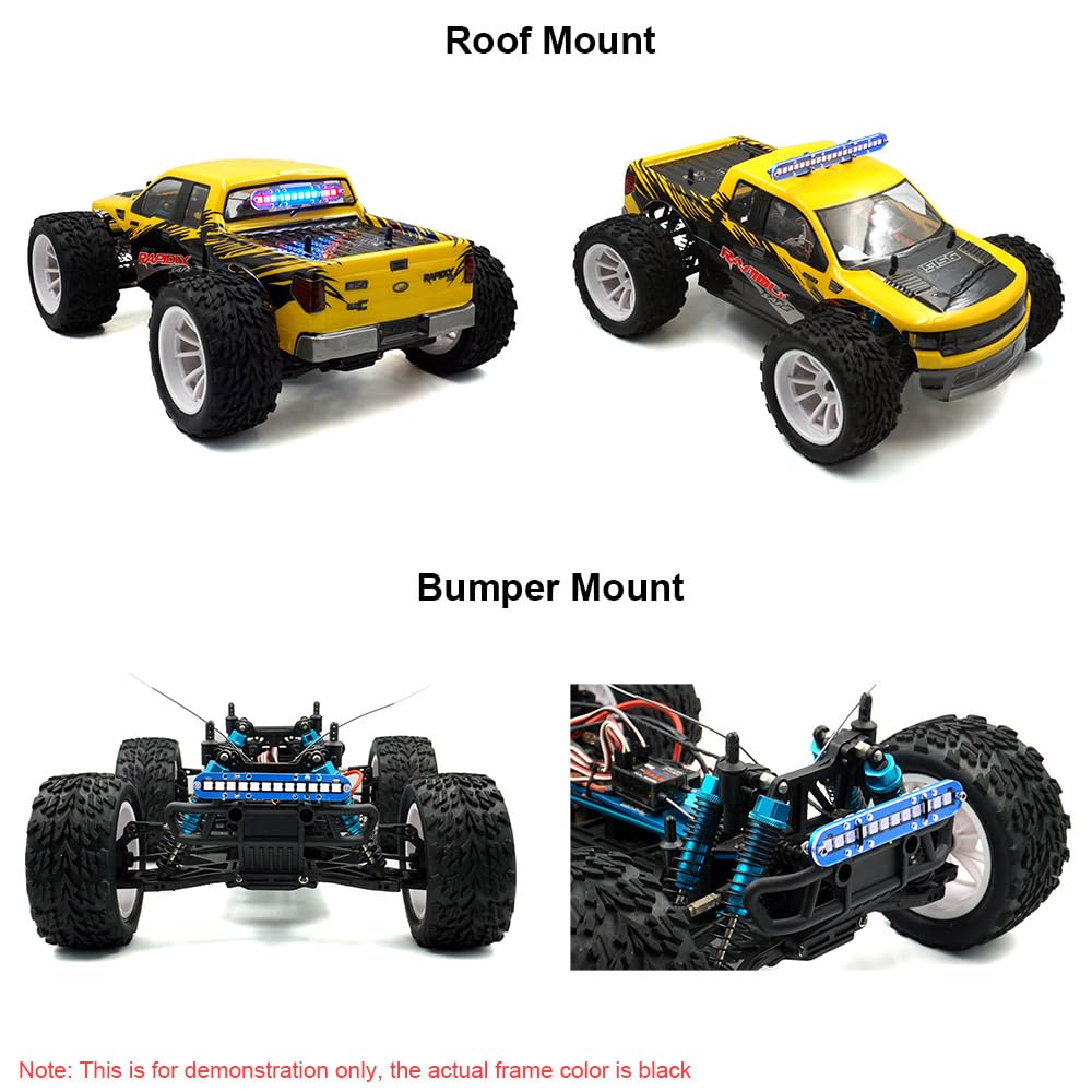 Elechawk RC LED light bar on rear bumper for safety signaling