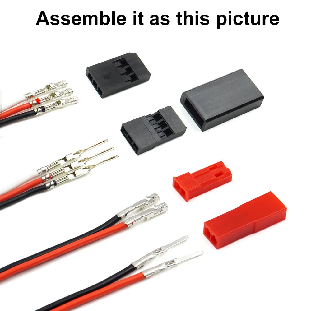 Elechawk red SYP connector assembly for JST SYP power cables.