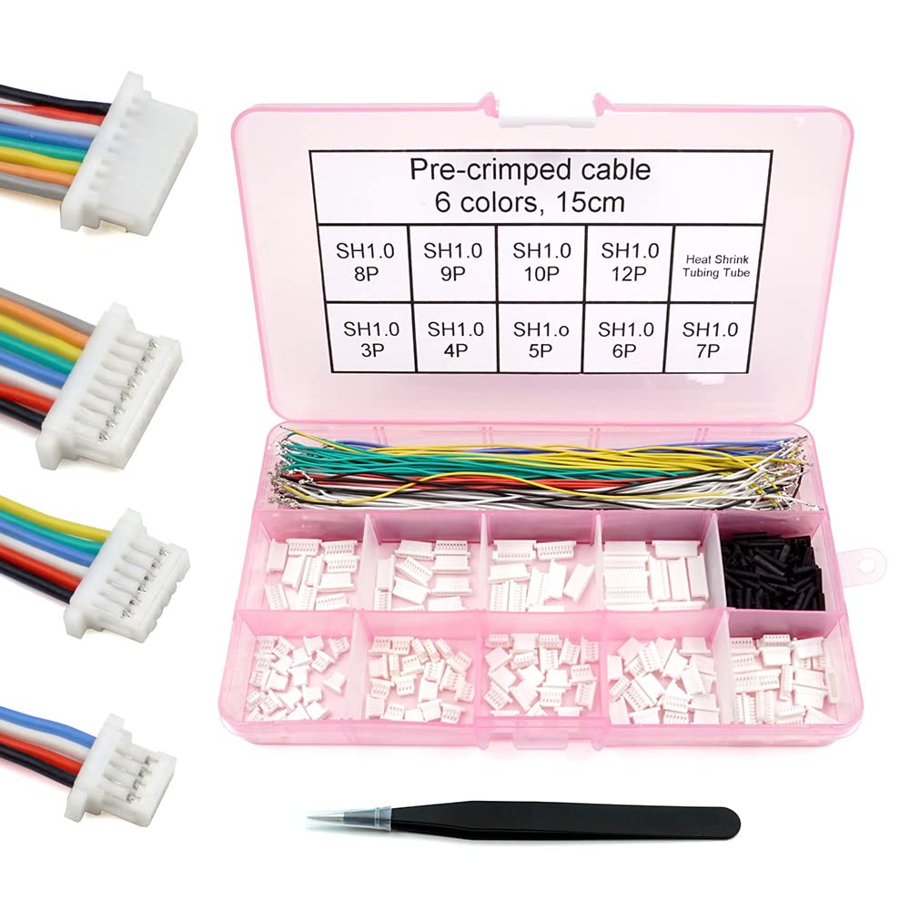 Elechawk SH1.0 cables in six colors for versatile FPV wiring