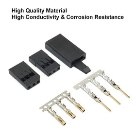 Tweezers included to assist precise RC connector work.