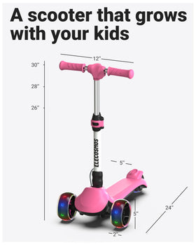 ELECOSMOS KS20 adjustable-height stem demonstrating 26 to 30 inches range