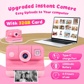 Elecoutek All-in-one Kids Instant Camera Creative Studio with pens