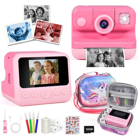 Elecoutek Kids Instant Camera with protective case for safe storage and portability