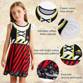 Eledobby pirate dress knee-length for easy movement.