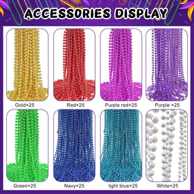 Elefama Mardi Gras beads length 33inch, long-lasting accessories for vivid parade looks.