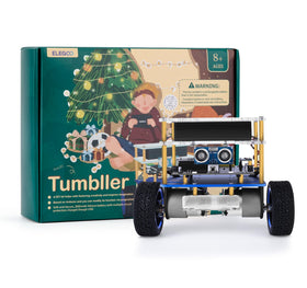 ELEGOO Tumbller assembly guide illustrating step-by-step building for beginners