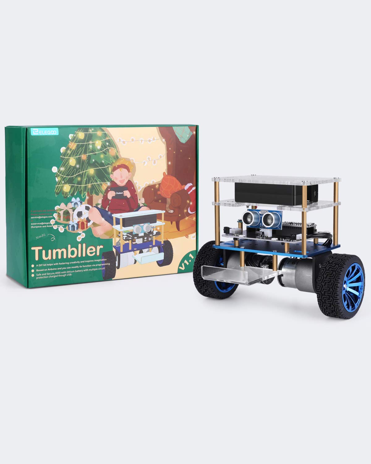 ELEGOO Tumbller ElegooKit app control image displaying mobile interaction
