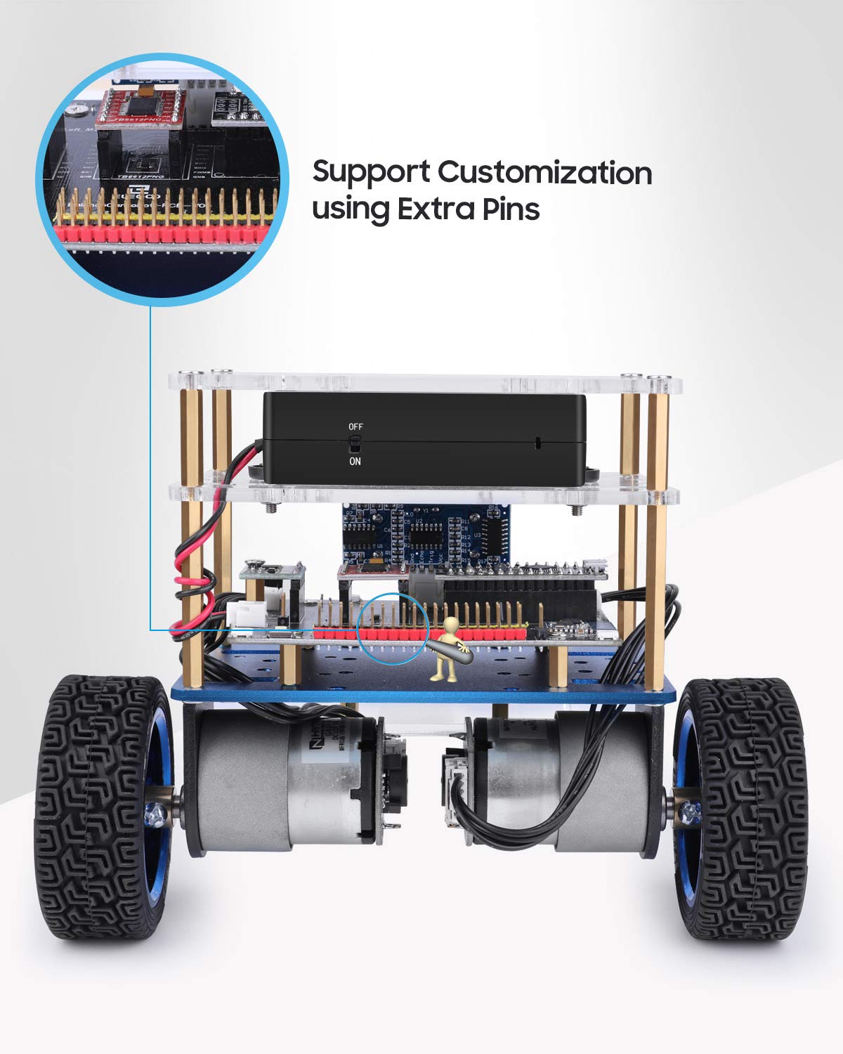 ELEGOO Tumbller obstacle-avoidance image showing safe autonomous movement