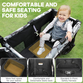 Elemara all-terrain stroller wagon folded compact demonstrates trunk-friendly storage