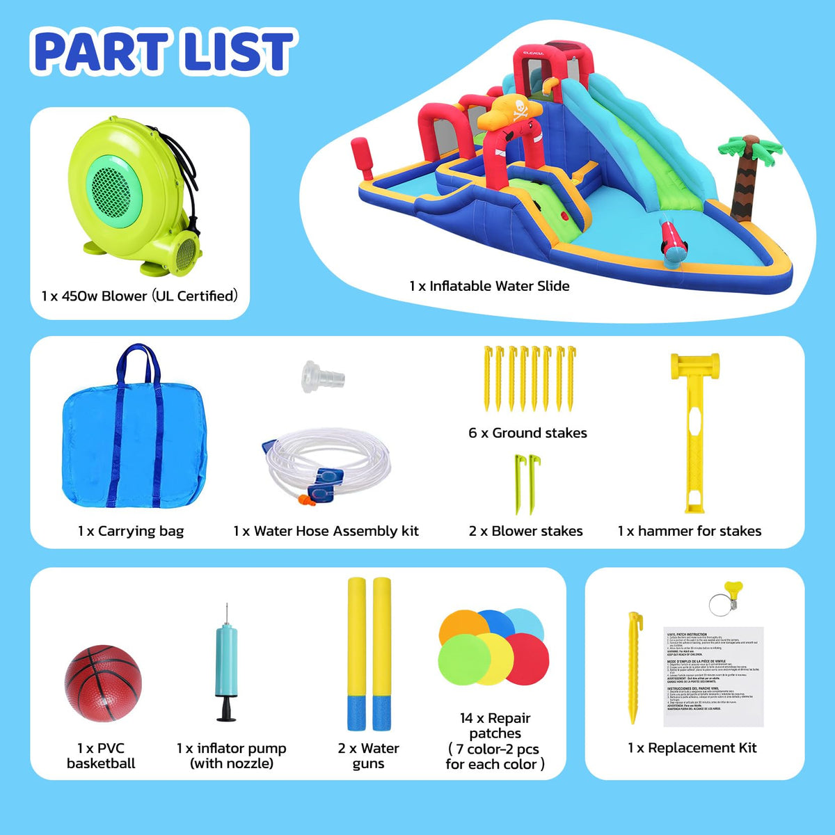 Easy inflation and deflation support quick backyard setup and storage.