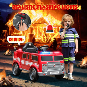 Elemara fire truck intercom panel for pretend play and communication.