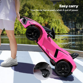 Elemara Lamborghini ride-on car Bluetooth MP3 lets kids enjoy music while driving.