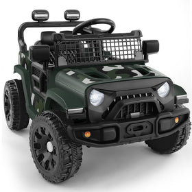 ELEMARA Ride On Car front view with bright LED headlights for outdoor play