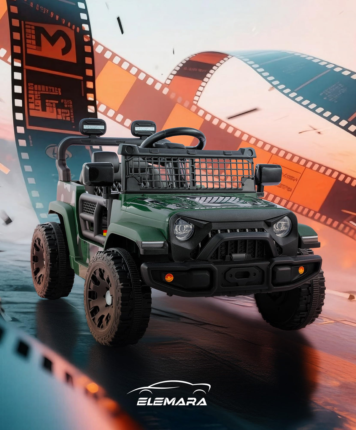 ELEMARA Ride On Car puncture-proof wheels for worry-free outdoor sessions