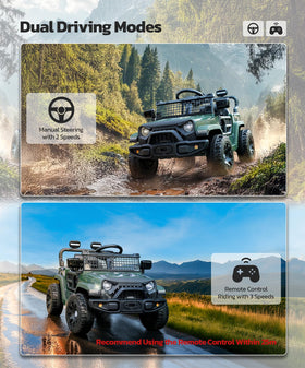 ELEMARA Ride On Car spring suspension smoothing rough terrain