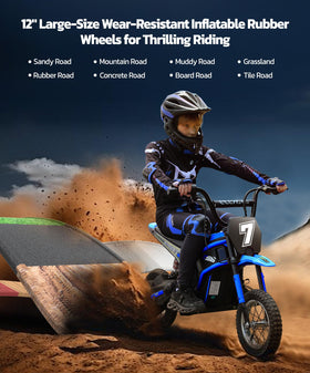 Elemara Ride on Toy Navy dashboard controls, intuitive steering for young drivers.