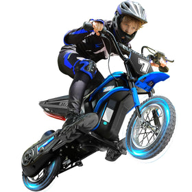 Elemara Ride on Toy Navy in-use kid, enjoying safe, imaginative play.