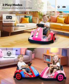 ELEMARA bumper car supports up to 66 lbs for wee explorers