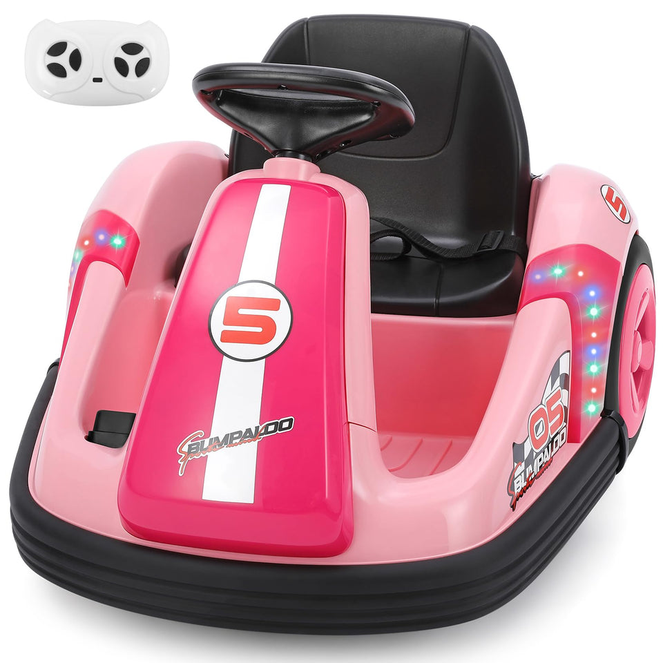 ELEMARA toddler bumper car with big wheels enables stable outdoor fun